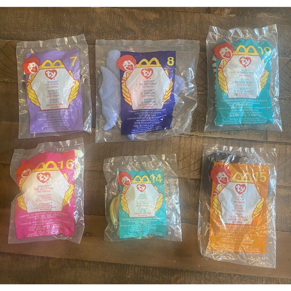 New McDonalds Happy Meal Ty Teenie Beanie Babies VTG 2000 #7‎ #8 #10 #14 #15 #16 - Picture 1 of 13